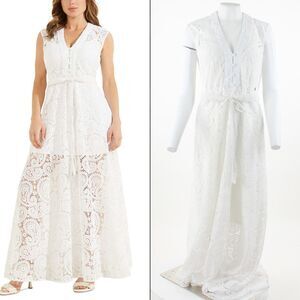 GUESS  Creta Lace Dress Pure White